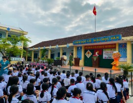 Công an xã Quế Thuận tổ chức Tuyên truyền "An toàn giao...